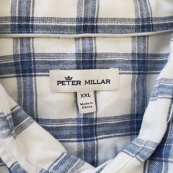Peter Millar Mountainside Plaid Button-down Long-sleeve Shirt sz XXL - Picture 8 of 10
